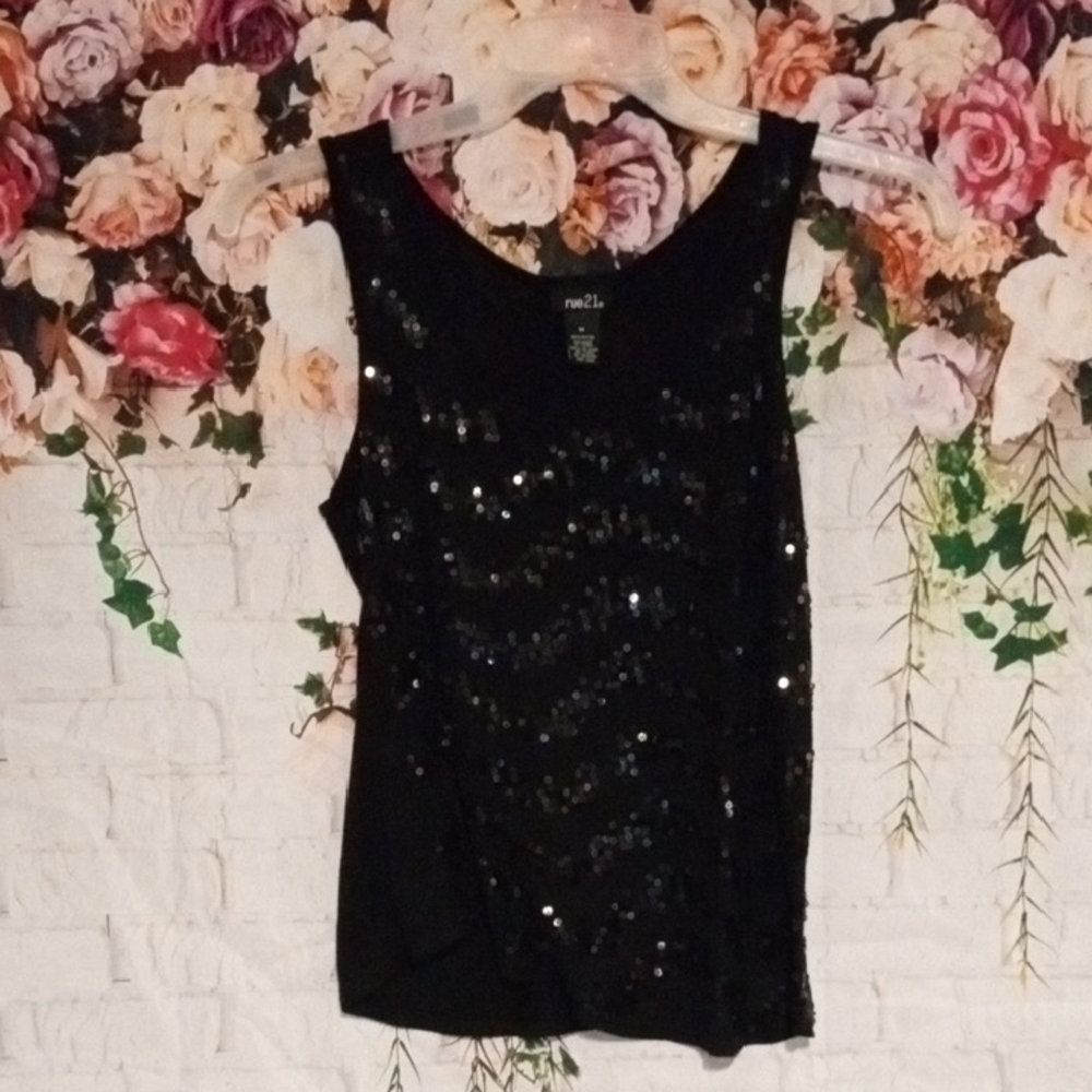 RUE21 Black Sequin Women's  Tank Top